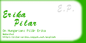 erika pilar business card